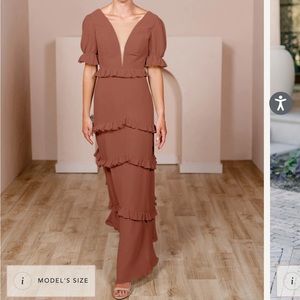 Revelry Harley Chiffon Dress Sz 8 in Cinnamon Rose